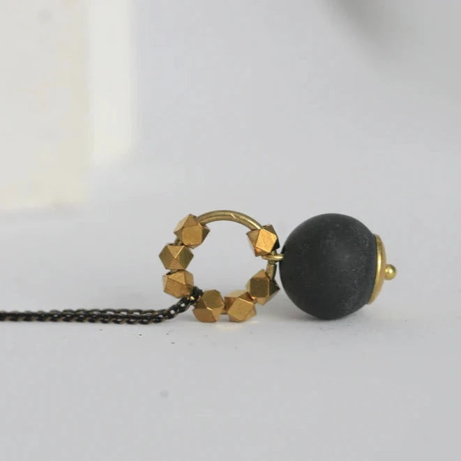 Concrete and Brass Necklaces