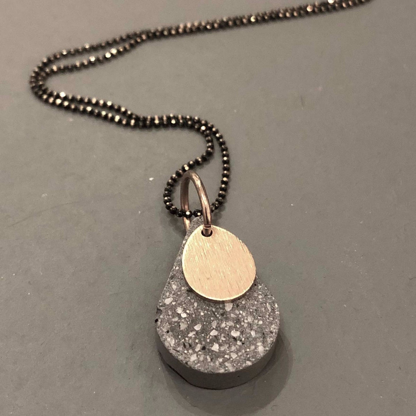 Concrete and Brass Necklaces